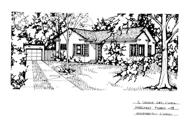Drawing (series) - Architectural drawing, 2 Lenne Court, Camberwell, 1998