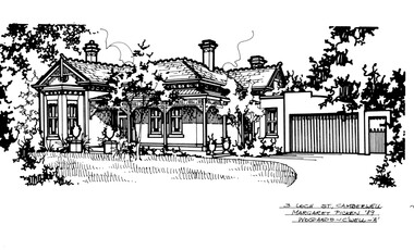 Drawing (series) - Architectural drawing, 3 Loch Street, Camberwell, 1989