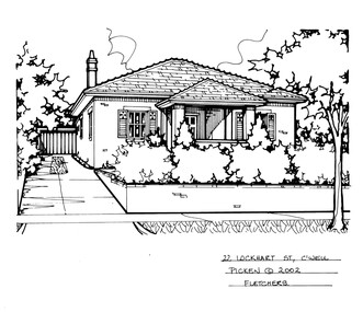 Drawing (series) - Architectural drawing, 22 Lockhart Street, Camberwell, 2002