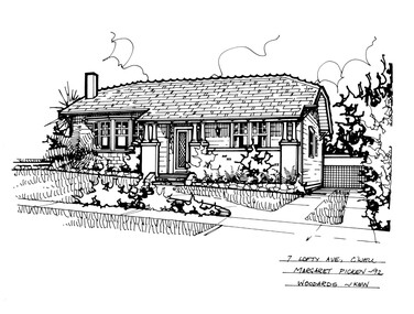 Drawing (series) - Architectural drawing, 7 Lofty Avenue, Camberwell, 1992