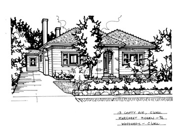 Drawing (series) - Architectural drawing, 13 Lofty Avenue, Camberwell, 1992