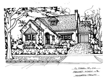 Drawing (series) - Architectural drawing, 12 Mabel Street, Camberwell, 1996