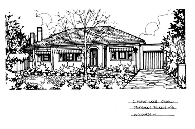 Drawing (series) - Architectural drawing, 2 Maple Crescent, Camberwell, 1996
