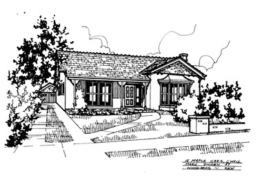 Drawing (series) - Architectural drawing, 15 Maple Crescent, Camberwell, 1987