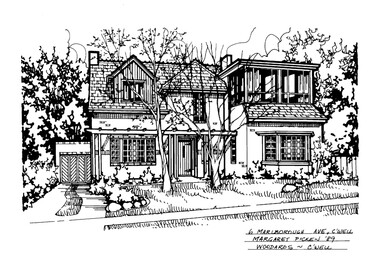 Drawing (series) - Architectural drawing, 6 Marlborough Avenue, Camberwell, 1989