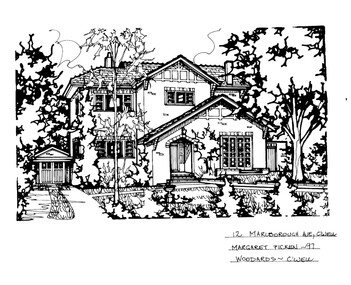 Drawing (series) - Architectural drawing, 12 Marlborough Avenue, Camberwell, 1997