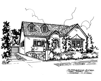 Drawing (series) - Architectural drawing, 24 Marlborough Avenue, Camberwell, 1987