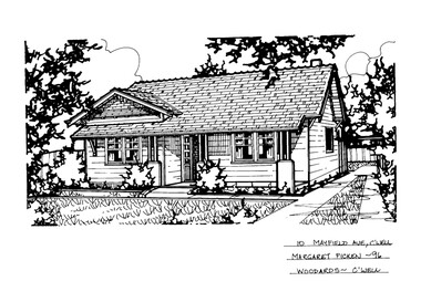 Drawing (series) - Architectural drawing, 10 Mayfield Avenue, Camberwell, 1996