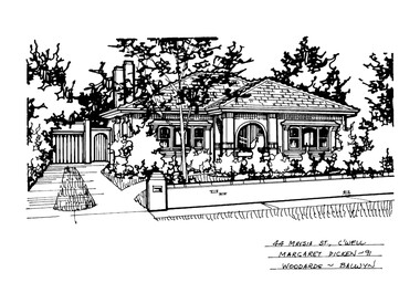 Drawing (series) - Architectural drawing, 44 Maysia Street, Camberwell, 1991