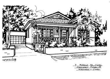 Drawing (series) - Architectural drawing, 7 Middle Road, Camberwell, 1989