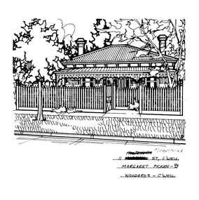 Drawing (series) - Architectural drawing, 11 Moorhead Street, Camberwell, 1993