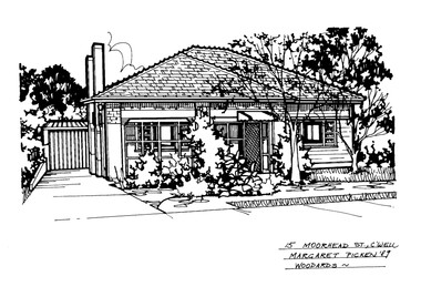 Drawing (series) - Architectural drawing, 15 Moorhead Street, Camberwell, 1989
