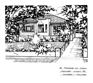 Drawing (series) - Architectural drawing, 34 Moorhead Street, Camberwell, 1992