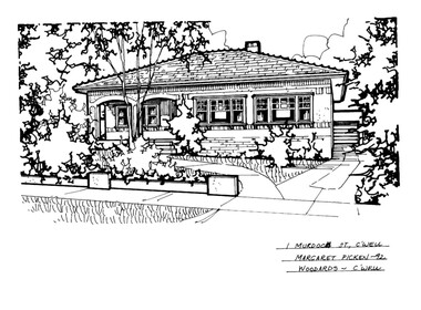 Drawing (series) - Architectural drawing, 1 Murdoch Street, Camberwell, 1992
