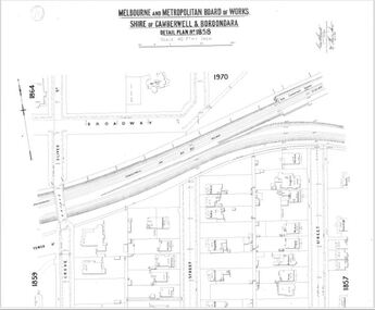 Map (Item) - MMBW map, Melbourne and Metropolitan Board of Works, Melbourne and Metropolitan Board of Works - Shire of Boroondara and Camberwell - Detail Plan no. 1858, August 1904