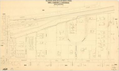 Map (Item) - MMBW map, Melbourne and Metropolitan Board of Works, Melbourne and Metropolitan Board of Works - Shire of Boroondara and Camberwell - Detail Plan no. 1860, August 1904