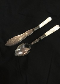 Butter knife and jam spoon, 1875