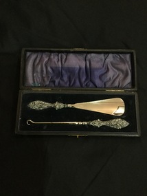 Button hook and shoe horn, circa 1900