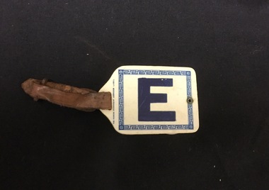 Luggage tag, c1926