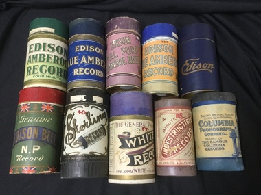 Gramophone cylinders, Thomas A. Edison, 1910