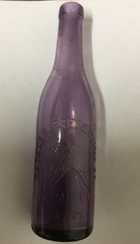13oz, Rosella Preserving Co, mauve coloured glass bottle.