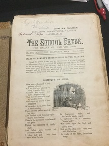 School paper, Education Department. Victoria (Australia), 1st January 1919