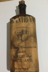 Glass bottle, The Borer & White Ant Exterminating Co