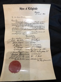 Certificate, 1916