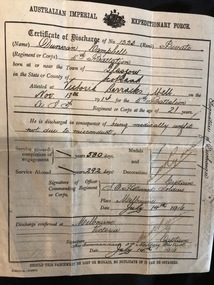 Certificate of Discharge