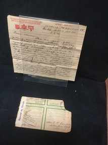 Letter, 1945