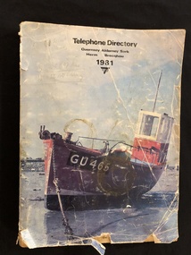 Book, The States Telecommunications Board, Telephone Directory  Guernsey Alderney Sark Herm Bracqhou 1981, 1981