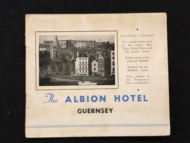 Booklet, The Albion Hotel  Guernsey, Circa 1952