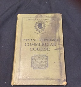 Book, Pitman's shorthand Commercial Course, 1913