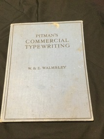 Book, Pitman's Commercial Typewriting, 1922