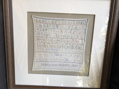 Sampler, Circa 1869