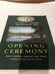 A Souvenir Olympic Games booklet of The Opening Ceremony Melbourne 1956