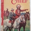 On the front and back covers is an illustration of an Indian chief and European man are sitting on horses with two more Indians in the background