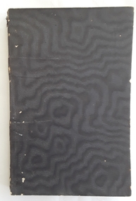 A small black fabric covered book from the Victorian Legislative Assembly approved by the Governor in 1868