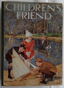 A large children's book of stories, poems and facts illustrated with coloured plates and back and white drawings.