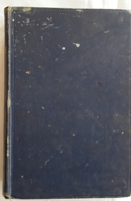 A blue plain hardcover textbook with the title written on the spine.