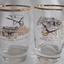 A pair of drinking glasses with gold trim to commemorate Back to Wandin 9th March to 12th March 1984