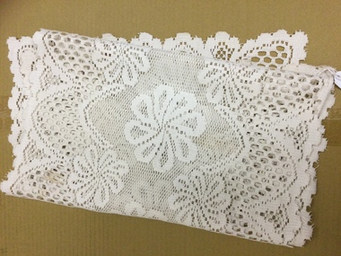 Crocheted table runner in good condition. 