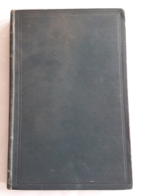 A dark green hardcover plant and weed book with a self embossed pattern and lines around the edges of the covers. 