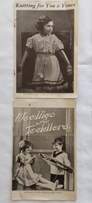 Two small Supplements to the 'Australian Home Journal' knitting pattern booklets, c.1940's. 