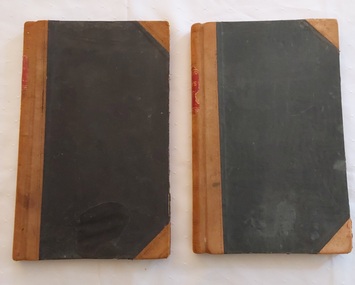 Two large green and tan Berry Growers of Victoria Minute Books.