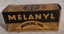 An empty yellow and black Melanyl Marking Ink cardboard box.