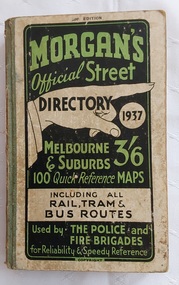 A small Morgan's Official Street Directory, 1937. 20th Edition.