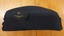 A navy blue woolen WW11 Officer's Forage Cap with shaped folded sides. 