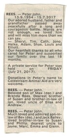Newspaper - Death Notice, 07.2017