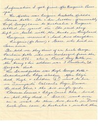 Document - Research Notes, Eugenie Crerar, c.1959